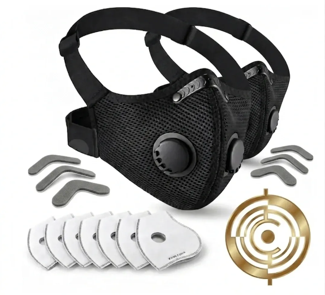 Demi-Masque de protection lavable + 6 Filtres + 3 ponts du nez