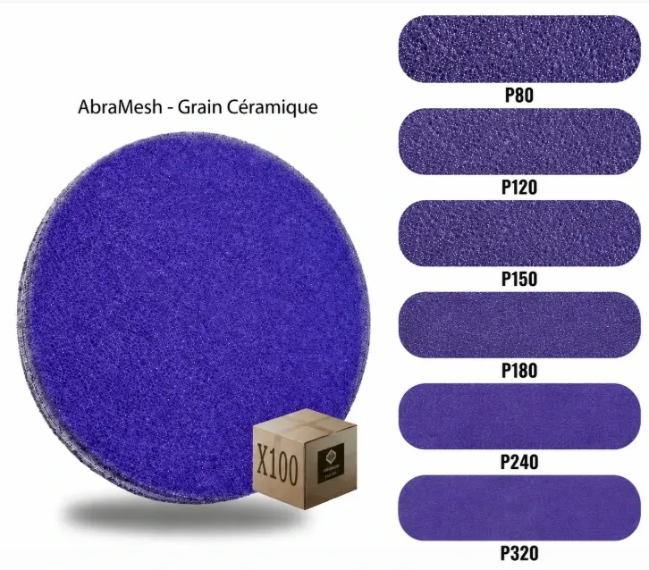 Disques Céramique AbraMesh - Toilés - 150mm - Boite de 100
