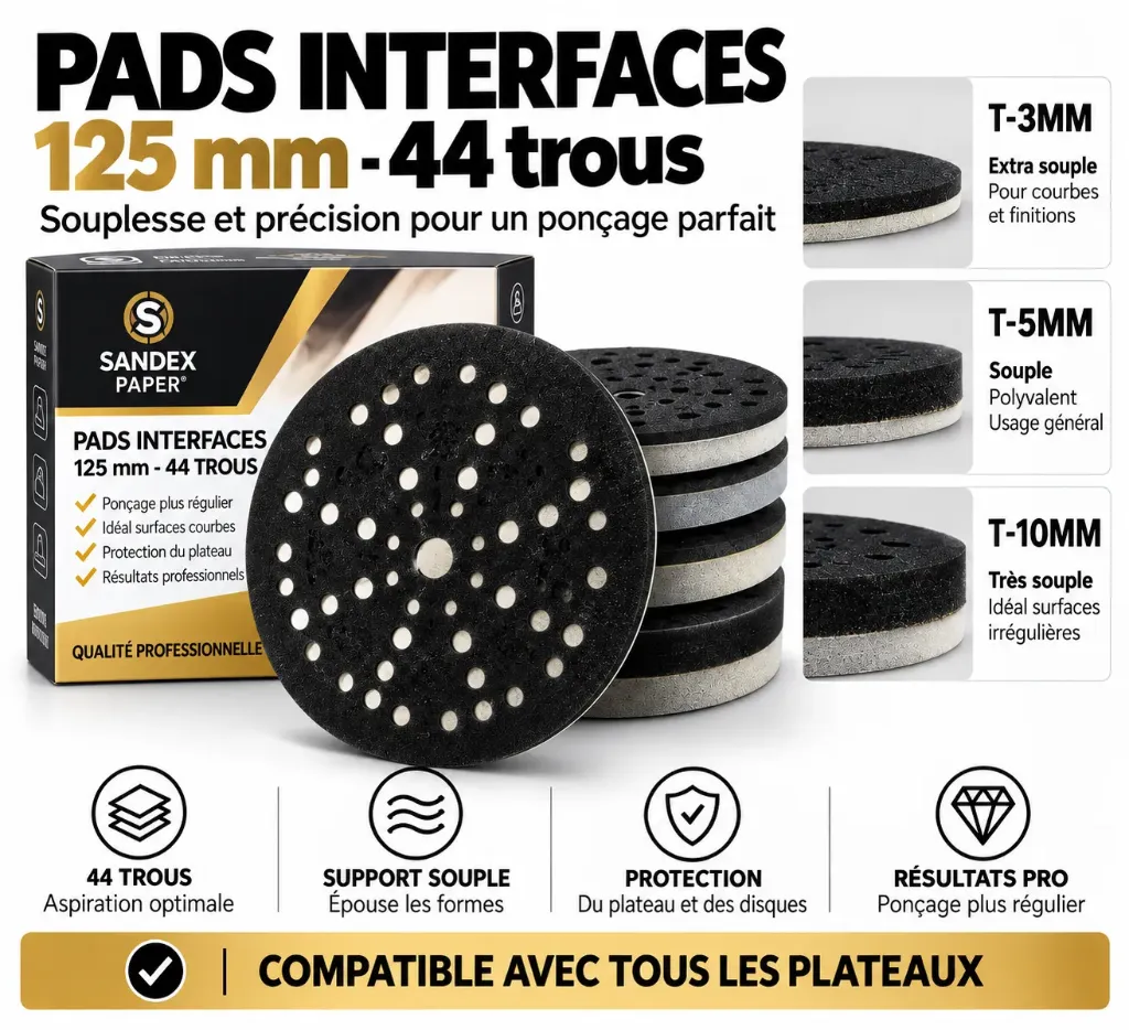 Pad 125mm - 44Trous - Lot de 3