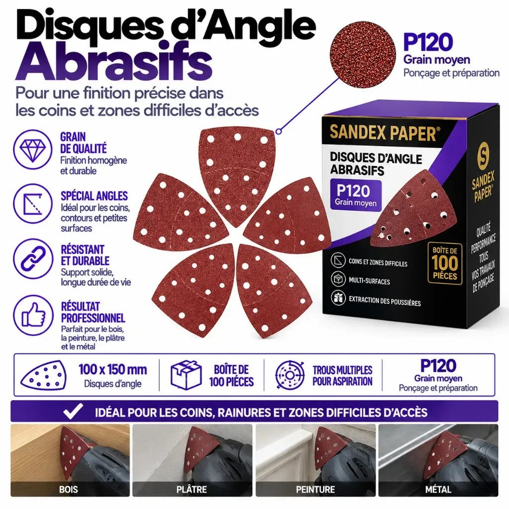 Abrasifs d'Angles 100 x 150cm - P120
