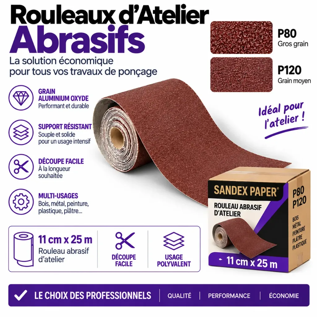 Rouleau Abrasif - 11cm x 25m