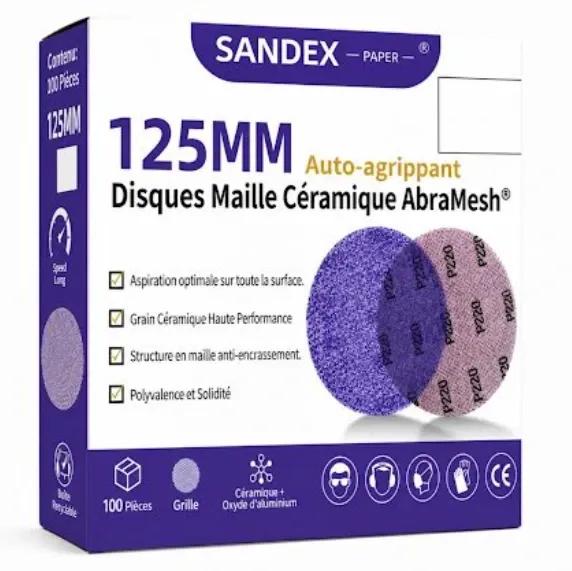 Disques Céramique AbraMesh - Toilés - 125mm - Boite de 100