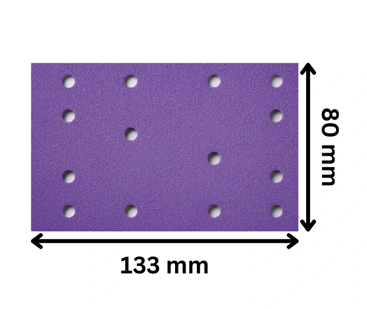 [BD80X133P80X100] Bandes céramique - 80 X 133mm - 14 Trous - Boite de 100 (P80)